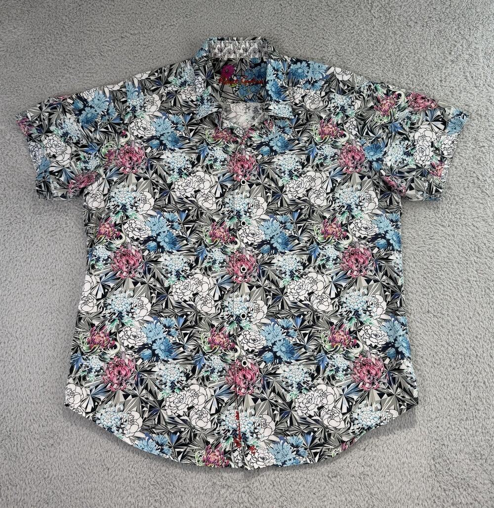 Robert Graham Mens M(fits Small) Classic Fit Stretch Button Up Floral Shirt
